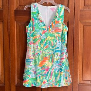Lilly Pulitzer Tanya Romper with zipper Size 4 with pockets